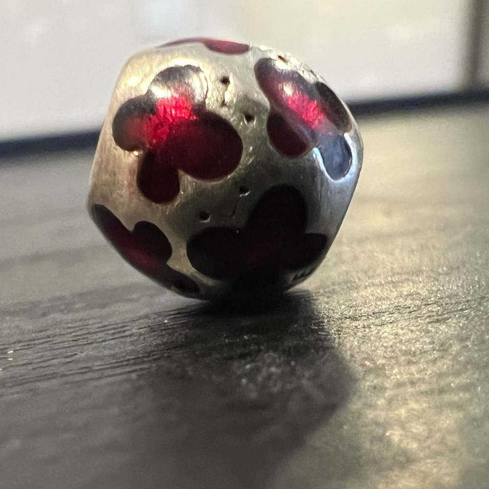 Pandora Retired Charm | Red Enamel Butterfly
